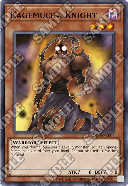 Kagemucha Knight trading card from OTS Tournament Pack 18 Kagemucha Knight - OTS Tournament Pack 18 YuGiOh trading card