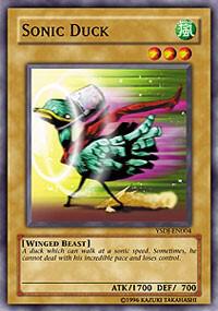 Sonic Duck trading card from Starter Deck: Jaden Yuki Sonic Duck - Starter Deck: Jaden Yuki YuGiOh trading card