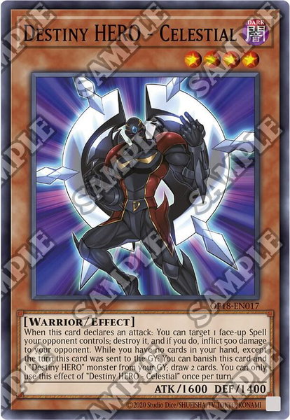 Destiny HERO - Celestial trading card from OTS Tournament Pack 18 Destiny HERO - Celestial - OTS Tournament Pack 18 YuGiOh trading card