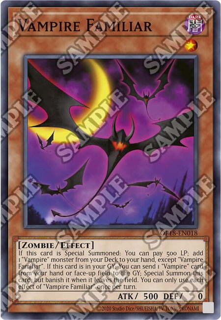 Vampire Familiar - OTS Tournament Pack 18 YuGiOh trading card