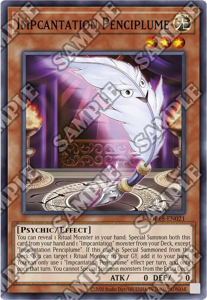 Impcantation Penciplume trading card from OTS Tournament Pack 18 Impcantation Penciplume - OTS Tournament Pack 18 YuGiOh trading card