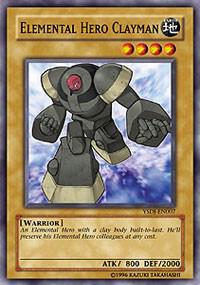 Elemental HERO Clayman trading card from Starter Deck: Jaden Yuki Elemental HERO Clayman - Starter Deck: Jaden Yuki YuGiOh trading card