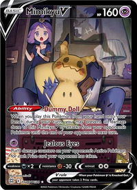 Mimikyu V - SWSH09: Brilliant Stars Trainer Gallery (SWSH09:TG) #TG16/TG30 - Ultra Rare Pokémon Trading Card