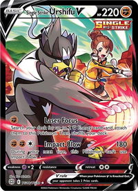 Single Strike Urshifu V - SWSH09: Brilliant Stars Trainer Gallery (SWSH09:TG) #TG18/TG30 - Ultra Rare Pokémon Trading Card