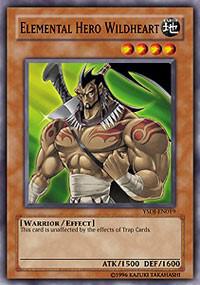 Elemental HERO Wildheart trading card from Starter Deck: Jaden Yuki Elemental HERO Wildheart - Starter Deck: Jaden Yuki YuGiOh trading card