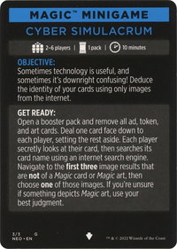 Magic Minigame: Cyber Simulacrum - Kamigawa: Neon Dynasty (NEO) #3 - Special Magic: The Gathering Trading Card