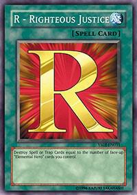 R - Righteous Justice - Starter Deck: Jaden Yuki YuGiOh trading card