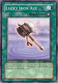Lucky Iron Axe - Starter Deck: Jaden Yuki YuGiOh trading card
