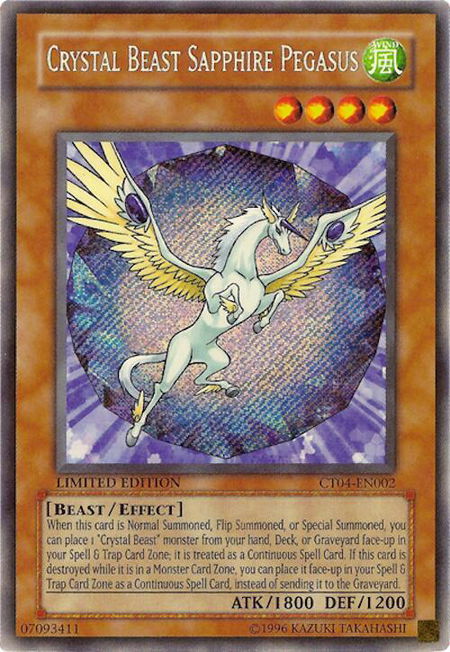 Crystal Beast Sapphire Pegasus - 2007 Collectors Tin YuGiOh trading card