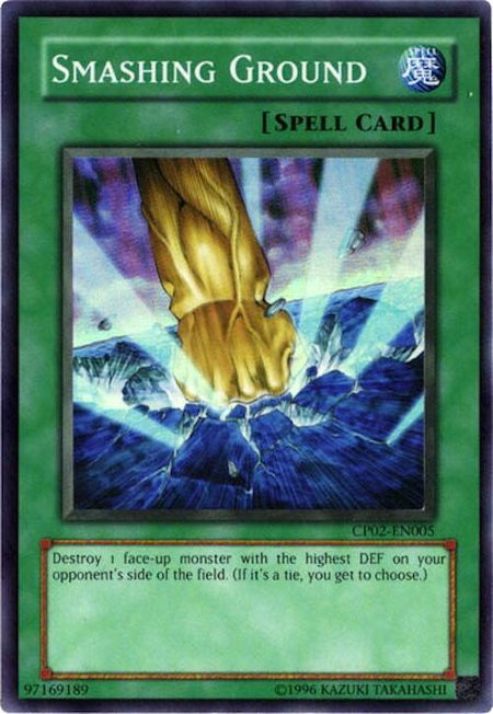 Smashing Ground trading card from Champion Pack 2 Smashing Ground - Champion Pack 2 YuGiOh trading card
