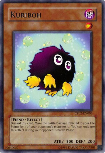 Kuriboh trading card from Champion Pack 2 Kuriboh - Champion Pack 2 YuGiOh trading card