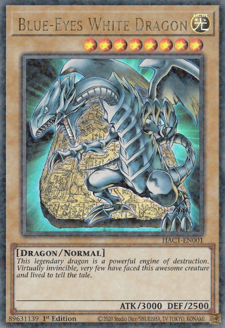 Blue-Eyes White Dragon (Duel Terminal) - Hidden Arsenal: Chapter 1 YuGiOh trading card