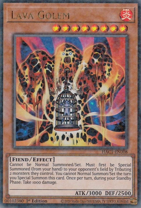 Lava Golem (Duel Terminal) - Hidden Arsenal: Chapter 1 YuGiOh trading card