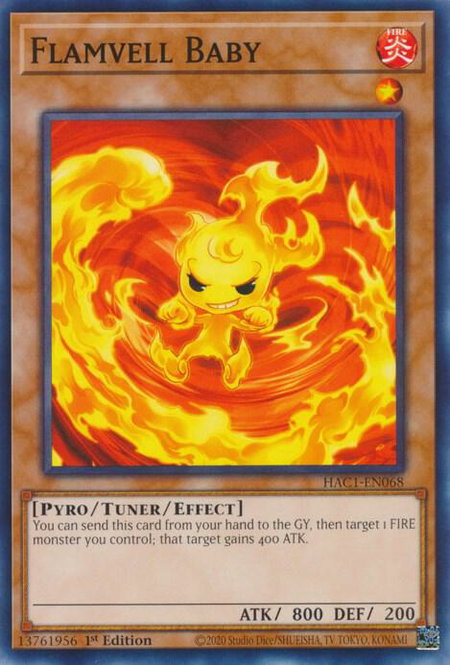 Flamvell Baby - Hidden Arsenal: Chapter 1 YuGiOh trading card