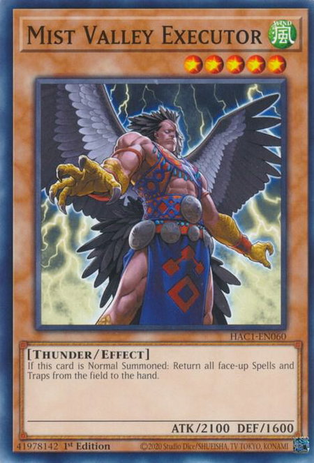 Mist Valley Executor trading card from Hidden Arsenal: Chapter 1 Mist Valley Executor - Hidden Arsenal: Chapter 1 YuGiOh trading card