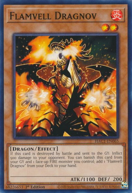 Flamvell Dragnov - Hidden Arsenal: Chapter 1 YuGiOh trading card