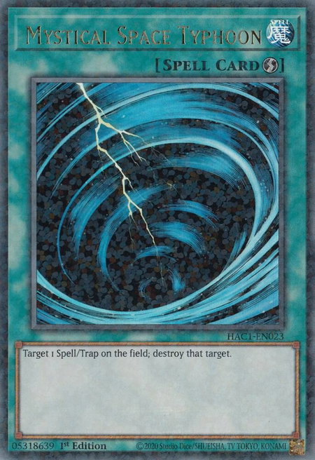 Mystical Space Typhoon (Duel Terminal) - Hidden Arsenal: Chapter 1 YuGiOh trading card