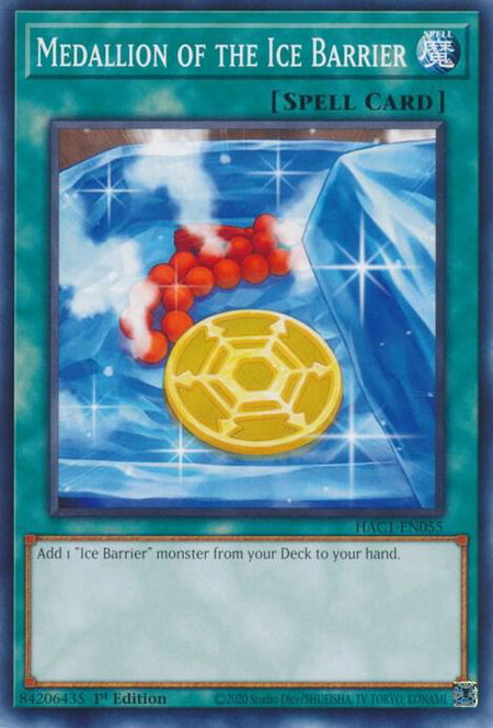 Medallion of the Ice Barrier - Hidden Arsenal: Chapter 1 YuGiOh trading card