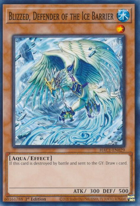 Blizzed, Defender of the Ice Barrier - Hidden Arsenal: Chapter 1 YuGiOh trading card