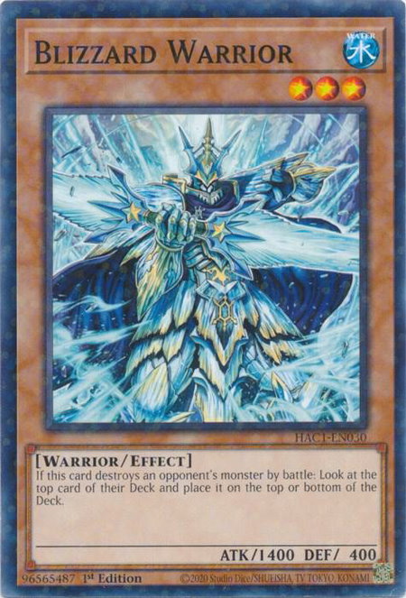 Blizzard Warrior (Duel Terminal) trading card from Hidden Arsenal: Chapter 1 Blizzard Warrior (Duel Terminal) - Hidden Arsenal: Chapter 1 YuGiOh trading card