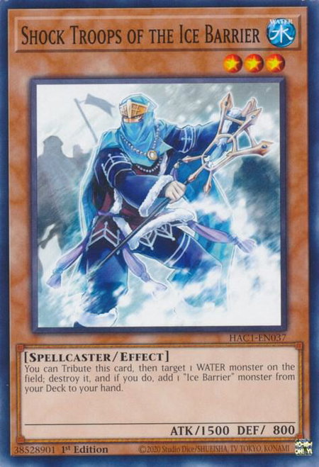 Shock Troops of the Ice Barrier - Hidden Arsenal: Chapter 1 YuGiOh trading card