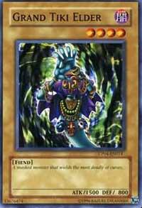 Grand Tiki Elder trading card from Champion Pack 4 Grand Tiki Elder - Champion Pack 4 YuGiOh trading card