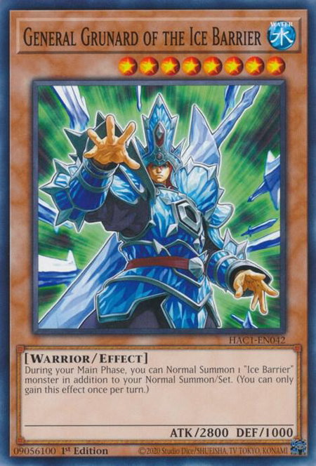 General Grunard of the Ice Barrier - Hidden Arsenal: Chapter 1 YuGiOh trading card