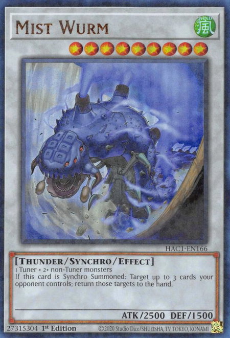 Mist Wurm (Duel Terminal) - Hidden Arsenal: Chapter 1 YuGiOh trading card