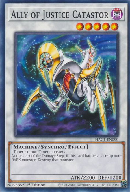 Ally of Justice Catastor - Hidden Arsenal: Chapter 1 YuGiOh trading card