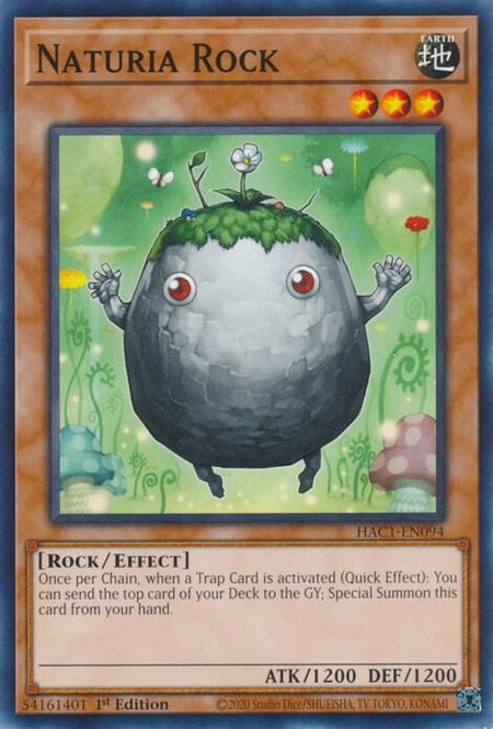 Naturia Rock trading card from Hidden Arsenal: Chapter 1 Naturia Rock - Hidden Arsenal: Chapter 1 YuGiOh trading card