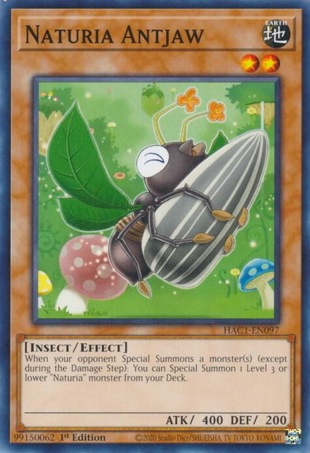 Naturia Antjaw - Hidden Arsenal: Chapter 1 YuGiOh trading card
