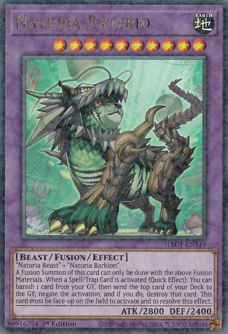 Naturia Exterio (Duel Terminal) - Hidden Arsenal: Chapter 1 YuGiOh trading card