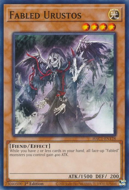 Fabled Urustos trading card from Hidden Arsenal: Chapter 1 Fabled Urustos - Hidden Arsenal: Chapter 1 YuGiOh trading card