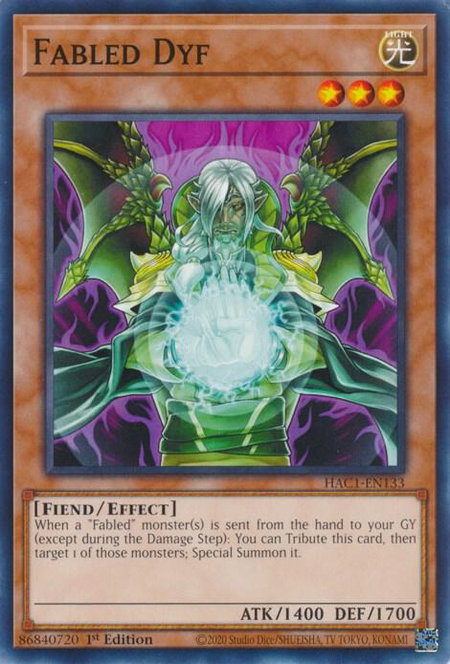 Fabled Dyf trading card from Hidden Arsenal: Chapter 1 Fabled Dyf - Hidden Arsenal: Chapter 1 YuGiOh trading card