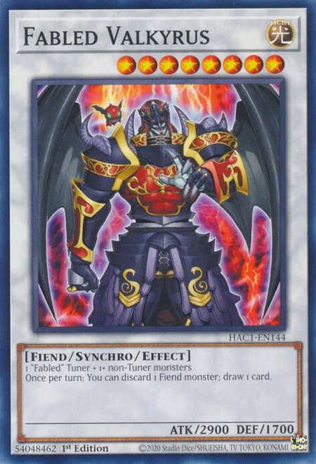 Fabled Valkyrus - Hidden Arsenal: Chapter 1 YuGiOh trading card