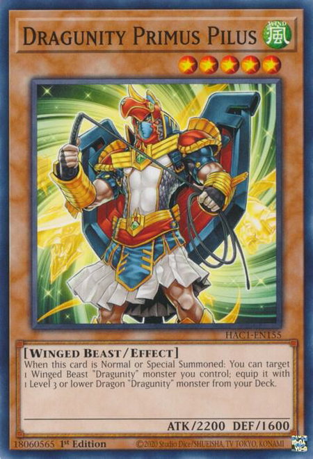 Dragunity Primus Pilus - Hidden Arsenal: Chapter 1 YuGiOh trading card