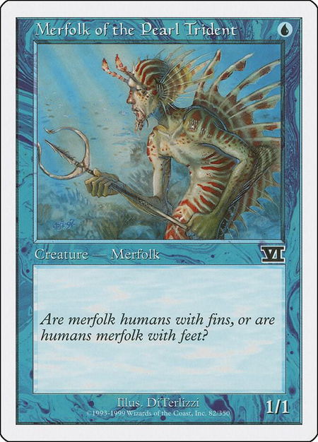 Merfolk of the Pearl Trident - Classic Sixth Edition Magic: The Gathering trading card