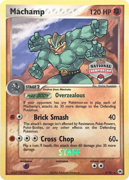 Machamp - 9/101 (National Championships) [Staff] - League & Championship Cards Pokémon trading card