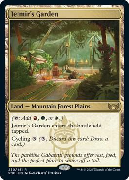 Jetmir's Garden trading card from Streets of New Capenna Jetmir's Garden - Streets of New Capenna Magic: The Gathering trading card