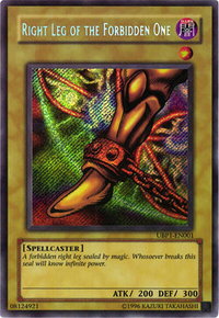 Right Leg of the Forbidden One - GX Ultimate Beginner's Pack 1 (UBP1) #UBP1-EN001 - Secret Rare YuGiOh Trading Card