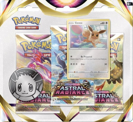 Astral Radiance 3 Pack Blister [Eevee] - SWSH10: Astral Radiance Pokémon trading card