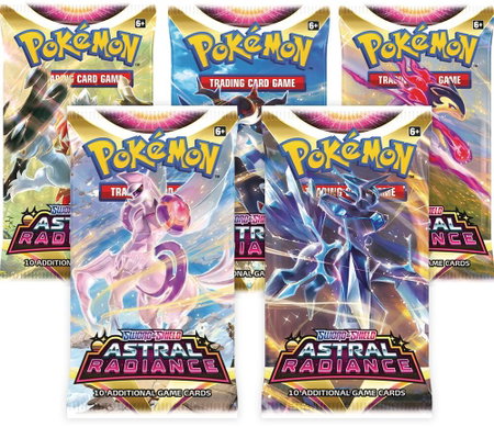 Astral Radiance Booster Pack Art Bundle [Set of 5] - SWSH10: Astral Radiance Pokémon trading card