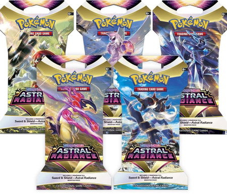 Astral Radiance Sleeved Booster Pack Art Bundle [Set of 5] - SWSH10: Astral Radiance Pokémon trading card