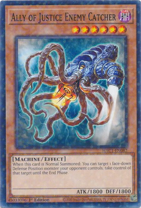 Ally of Justice Enemy Catcher (Duel Terminal) - Hidden Arsenal: Chapter 1 YuGiOh trading card