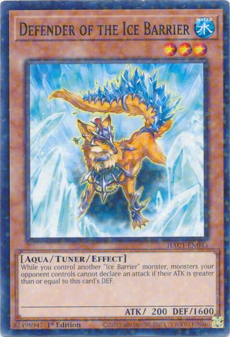 Defender of the Ice Barrier (Duel Terminal) - Hidden Arsenal: Chapter 1 YuGiOh trading card