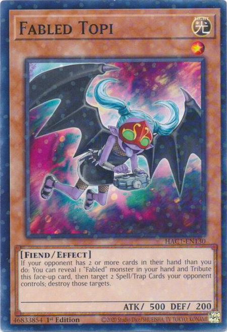Fabled Topi (Duel Terminal) trading card from Hidden Arsenal: Chapter 1 Fabled Topi (Duel Terminal) - Hidden Arsenal: Chapter 1 YuGiOh trading card