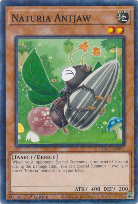 Naturia Antjaw (Duel Terminal) - Hidden Arsenal: Chapter 1 YuGiOh trading card
