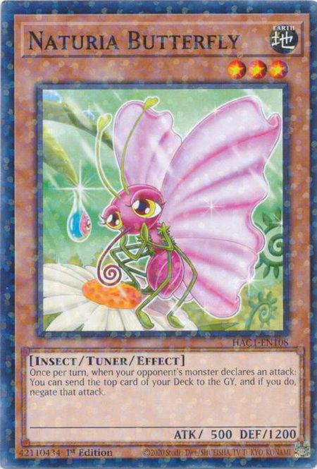 Naturia Butterfly (Duel Terminal) - Hidden Arsenal: Chapter 1 YuGiOh trading card