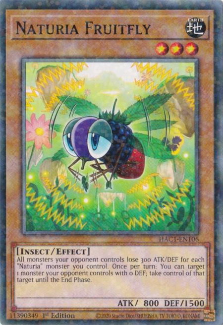 Naturia Fruitfly (Duel Terminal) - Hidden Arsenal: Chapter 1 YuGiOh trading card