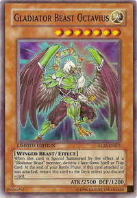 Gladiator Beast Octavius - Sneak Preview Series 3  #GLAS-ENSP1 - Super Rare YuGiOh Trading Card